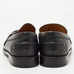 Louis Vuitton Dark Green Leather Major Loafers Size 41