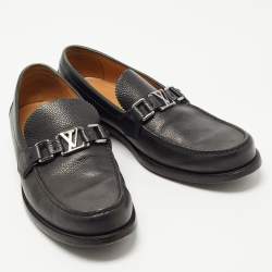 Louis Vuitton Dark Green Leather Major Loafers Size 41