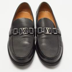 Louis Vuitton Dark Green Leather Major Loafers Size 41
