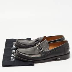 Louis Vuitton Dark Green Leather Major Loafers Size 41
