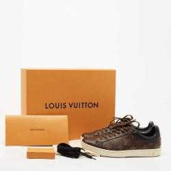 Louis Vuitton Brown Monogram Canvas and Leather Frontrow Low Top Sneakers Size 40