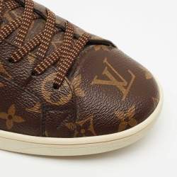Louis Vuitton Brown Monogram Canvas and Leather Frontrow Low Top Sneakers Size 40