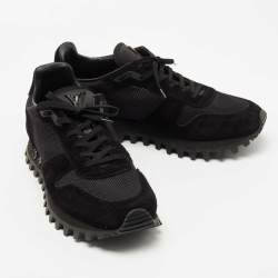 Louis Vuitton Black Suede And Mesh Runner Low Top Sneakers Size 42