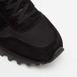 Louis Vuitton Black Suede And Mesh Runner Low Top Sneakers Size 42