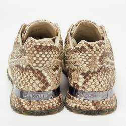 Louis Vuitton Beige/Brown Python Low Top Sneakers Size 41