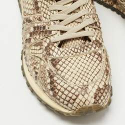 Louis Vuitton Beige/Brown Python Low Top Sneakers Size 41