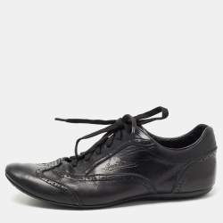 Louis Vuitton Men's Black Shiny Leather Lace up Dress Shoes UK 8.5 / US 9.5