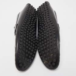 Louis Vuitton Black Leather Hockenheim Loafers Size 44