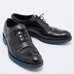 Louis Vuitton Black Leather Lace Up Oxfords Size 42.5