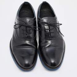 Louis Vuitton Black Leather Lace Up Oxfords Size 42.5