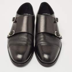 Louis Vuitton Black  Leather Monkstrap Oxford Size 41 