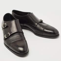 Louis Vuitton Black  Leather Monkstrap Oxford Size 41 