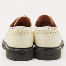 Pre Owned Louis Vuitton White Leather Lace Up Derby Size 43.5