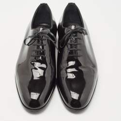 مملوكة مسبقًا Louis vuitton Black Patent Leather Lace Up Oxfords Size 41.5
