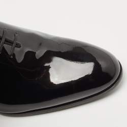مملوكة مسبقًا Louis vuitton Black Patent Leather Lace Up Oxfords Size 41.5