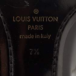 مملوكة مسبقًا Louis vuitton Black Patent Leather Lace Up Oxfords Size 41.5