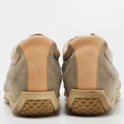 Louis Vuitton Grey/ Beige Canvas and Leather Low Top  Sneakers Size 40