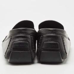 Louis Vuitton Black Leather Monte Carlo Loafers Size 44.5