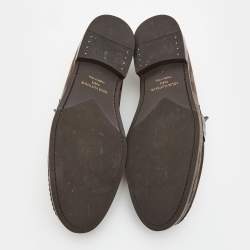 مملوكة مسبقًا Louis Vuitton Brown Damier Canvas and Leather Major Loafers Size 43