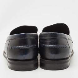 مملوكة مسبقًا Louis Vuitton Navy Blue Leather Major Loafers Size 42.5