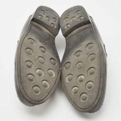 مملوكة مسبقًا Louis Vuitton Navy Blue Leather Major Loafers Size 42.5