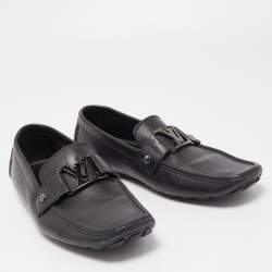 Pre Owned Louis Vuitton Black Leather Monte Carlo Loafers Size 41.5