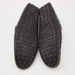 Pre Owned Louis Vuitton Black Damier Infini Leather Hockenheim Slip On Loafers Size 44