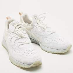 Louis Vuitton White Knit V.N.R Sneakers Size 44