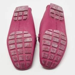 Louis Vuitton Burgundy Leather Monte Carlo Slip On Loafers Size 43.5