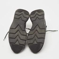 Pre Owned Louis Vuitton Black Mesh and Fabric Fastlane Sneakers Size 43.5