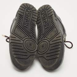 Louis Vuitton Black Leather Low Top Sneakers Size 43