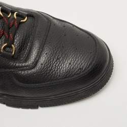 Louis Vuitton Black Leather Low Top Sneakers Size 43