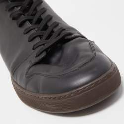 Louis Vuitton Brown/Black Monogram Canvas and Leather Line Up Sneakers Size 43.5 