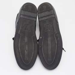 Louis Vuitton Black Patent Leather and Python Low Top Sneakers Size 43