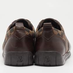 Louis Vuitton Two Tone Damier Ebene Fabric And Leather Low Top Sneakers Size 43