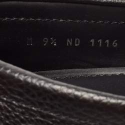 Louis Vuitton Black Leather Slip On Loafers Size 43.5