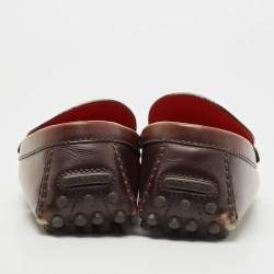 Pre Owned Louis Vuitton Two Tone Leather Hockenheim Loafers Size 42