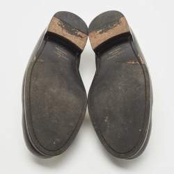 مملوكة مسبقًا Louis Vuitton Black Leather Hockenheim Slip On Loafers Size 42.5