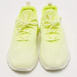 Louis Vuitton Neon Yellow Knit Fabric V.N.R Sneakers Size 42.5