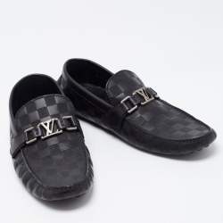 مملوكة مسبقًا Louis Vuitton Black Leather Hockehneim Loafers Size 43