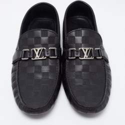 مملوكة مسبقًا Louis Vuitton Black Leather Hockehneim Loafers Size 43
