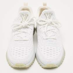 Louis Vuitton White Knit Fabric V.N.R Sneakers Size 42