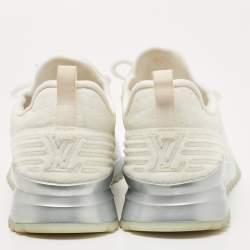 Louis Vuitton White Knit Fabric V.N.R Sneakers Size 42