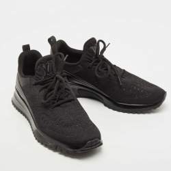 Louis Vuitton Black Knit Fabric V.N.R Sneakers Size 43.5