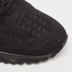 Louis Vuitton Black Knit Fabric V.N.R Sneakers Size 43.5