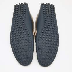 Pre Owned Louis Vuitton Tricolor Leather Hockenheim Loafers Size 42.5