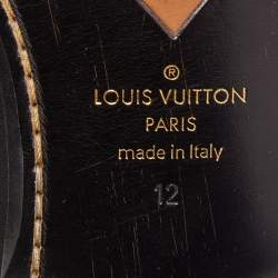 Louis Vuitton Black Leather Saint Germain Loafers Size 46