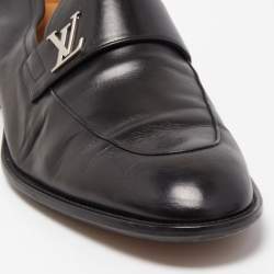 Louis Vuitton Black Leather Saint Germain Loafers Size 46