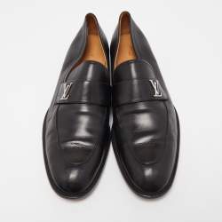 Louis Vuitton Black Leather Saint Germain Loafers Size 46
