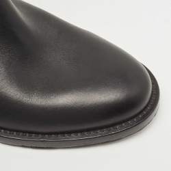 Louis Vuitton Black Leather Calf Length Boots Size 42